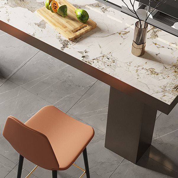 Juego de mesa de Bar Industrial de 1/2/3 piezas, mesa de mostrador de piedra rectangular con taburetes altos