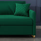 31.49" Wide Velvet Sleeper Sofa Glam Foldable Sofa Bed with Cushion Back