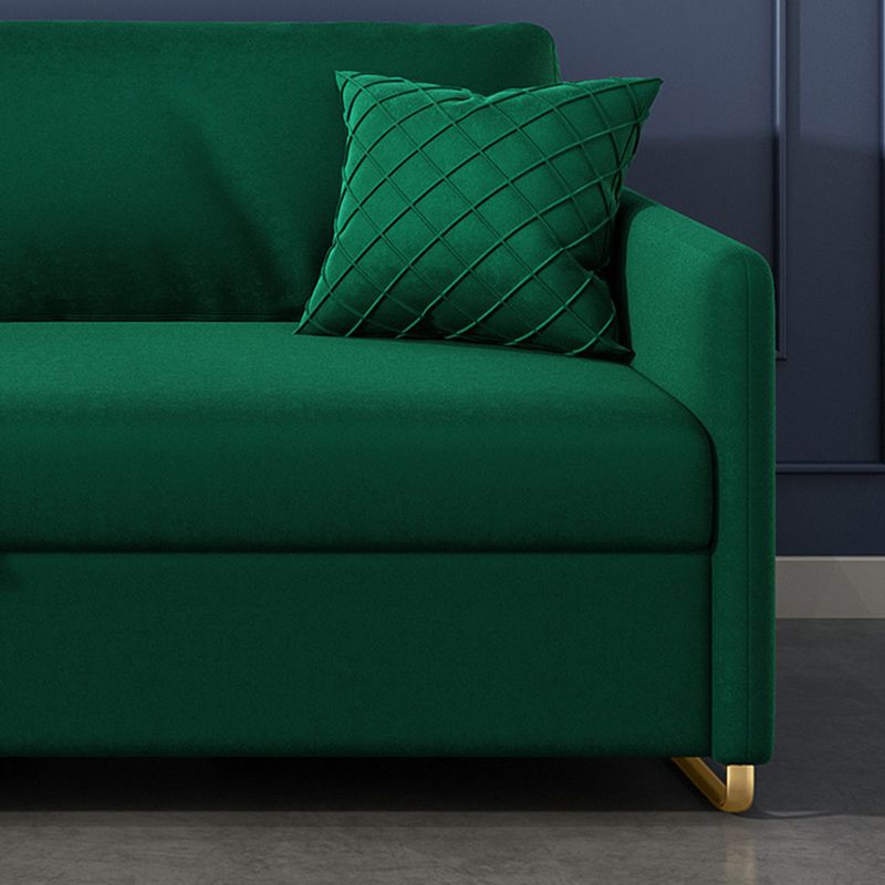 31.49" Wide Velvet Sleeper Sofa Glam Foldable Sofa Bed with Cushion Back