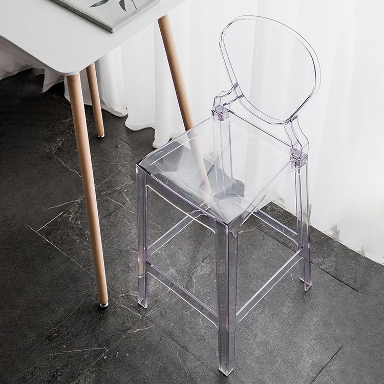 Taburete de bar plástico sin brazos del respaldo industrial del taburete con 4 patas