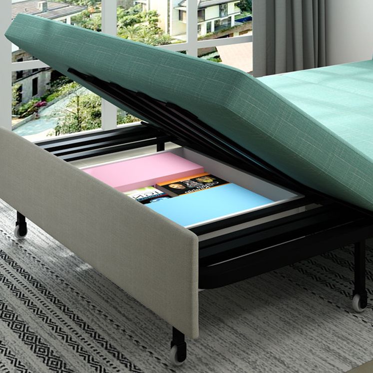 31.88" Wide Linen Sleeper Sofa Green Sofa Bed with Pillow Back Clearhalo 'furn' 'furn_futons' 'Furniture' 'Futons & Daybeds' 'Futons' 'Living Room Furniture' 1200x1200_9499cef4-ed64-4813-a657-5be1fde661dc