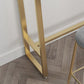 Glam 1/4/5 Pieces Bar Table Set Rectangle Stone Counter Table with High Stools for Balcony
