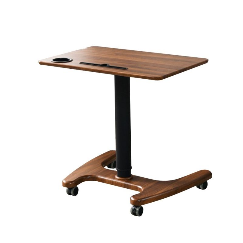 Rectangular Shaped Office Standing Desk Wood Folding in White/Brown Clearhalo 'furn' 'furn_office_desk' 'Furniture' 'Office Desks' 'Office Furniture' 'office_desk' 1200x1200_949a95d1-af3d-44e3-9f0e-d52d2649405a