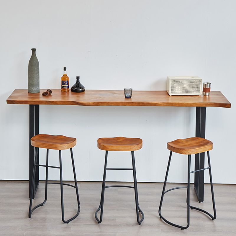 Rectangle Contemporary Solid Wood Bar Height Pub Table for Living Room Clearhalo 'Bar Furniture' 'Bar Tables' 'bar_tables' 'furn' 'furn_bar_tables' 'Furniture' 'Kitchen & Dining Furniture' 1200x1200_949c17ab-6c77-4949-a5f4-9f8f1d097984