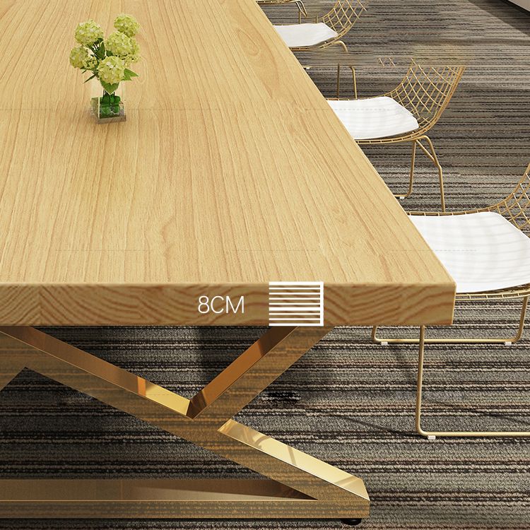 Pine Wood Rectangular Desk Industrial Office Desk with Metal Base Clearhalo 'furn' 'furn_office_desk' 'Furniture' 'Office Desks' 'Office Furniture' 'office_desk' 1200x1200_949c6766-e2d2-4524-b2f2-d6467fa15f63