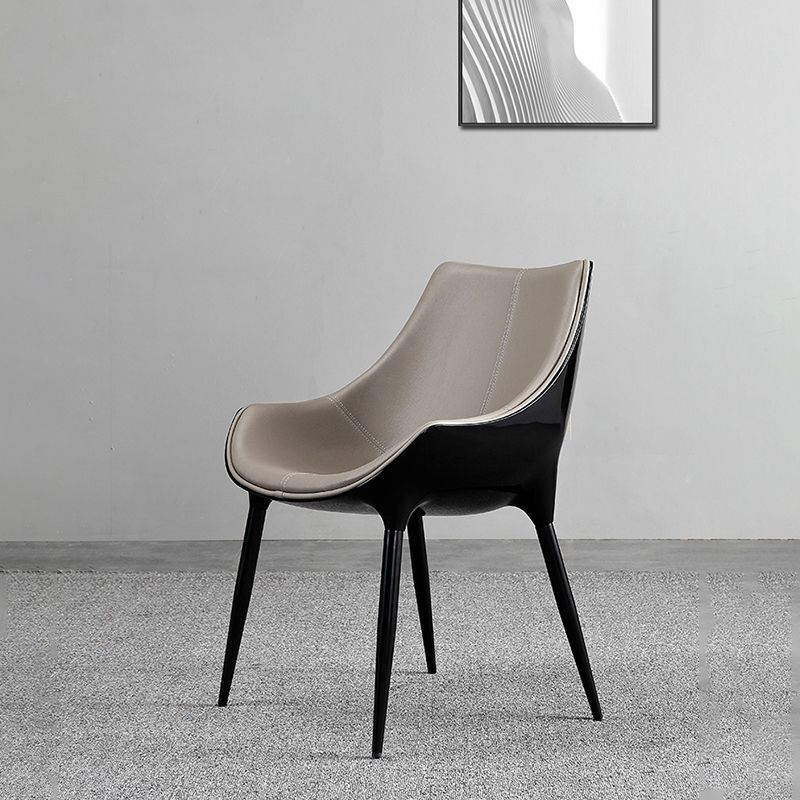 Contemporary Style Dining Chairs Kitchen Arm Side Chairs with Metal Legs (Set of 2) Clearhalo ' kitchen&dining_furn' 'Dining Chairs' 'Dining Tables & Seating' 'dining_chair' 'furn' 'furn_dining_chair' 'Furniture' 'furniture_dining_chair' 'Kitchen & Dining Furniture' 'kitchen' 1200x1200_949c8c23-b8d9-414c-92e8-f324fa36e292