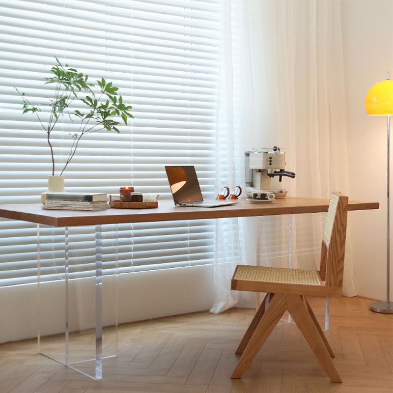 Table à manger en bois massif table contemporaine avec base de traîneau