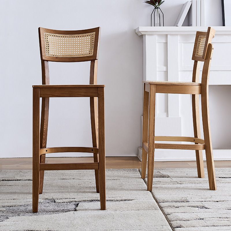 Contemporary Bar-stool Wooden Counter Bar Stool with Wood Legs for Kitchen Clearhalo 'Bar Furniture' 'Bar Stools' 'bar_stools' 'furn' 'furn_bar_stools' 'Furniture' 'furniture_bar_stools' 'Kitchen & Dining Furniture' 1200x1200_94a6ced5-edee-49ac-9f6b-1564cf984638