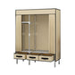 Matte Finish Wardrobe for Home Modern Style Storage Cabinet with Metal Frame