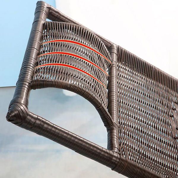 Midden-eeuwse moderne rattan schommelstoel metalen schommelstoel voor woonkamer