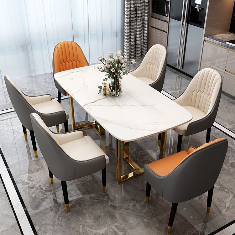 Luxury Sintered Stone Dining Table Rectangle Table with Double Pedestal in Gold Clearhalo ' dining_table' 'Dining Tables & Seating' 'Dining Tables' 'furn' 'furn_dining_table' 'Furniture' 'furniture_dining_table' 'Kitchen & Dining Furniture' 'kitchen&dining_furn' 'kitchen' 'kitchen_dining_table' 1200x1200_94ab3a52-1902-48a7-8fd2-44d0f8dd9dbb