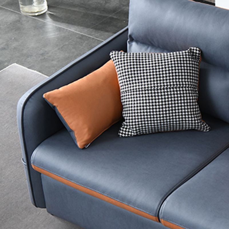 Faux leather Square Arm Removable Cushions Sectionals with Storage Clearhalo 'Furniture' 'furniture_sectionals' 'kitchen' 'kitchen_sectionals' 'Living Room Furniture' 'Sectionals' 1200x1200_94ab9d0c-0c38-41f6-8313-771184a49967