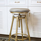 Nordic Armless Counter Stool Iron Bar Stool with Seat and Pedal