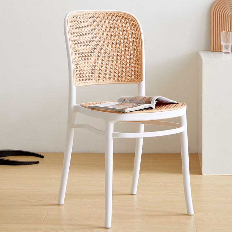 Indoor Contemporary Side Chair Open Back Plastic Dining Room Chair Clearhalo ' kitchen&dining_furn' 'Dining Chairs' 'Dining Tables & Seating' 'dining_chair' 'furn' 'furn_dining_chair' 'Furniture' 'furniture_dining_chair' 'Kitchen & Dining Furniture' 'kitchen' 1200x1200_94acce4e-6aac-4b56-a8d5-ccdb089b733b