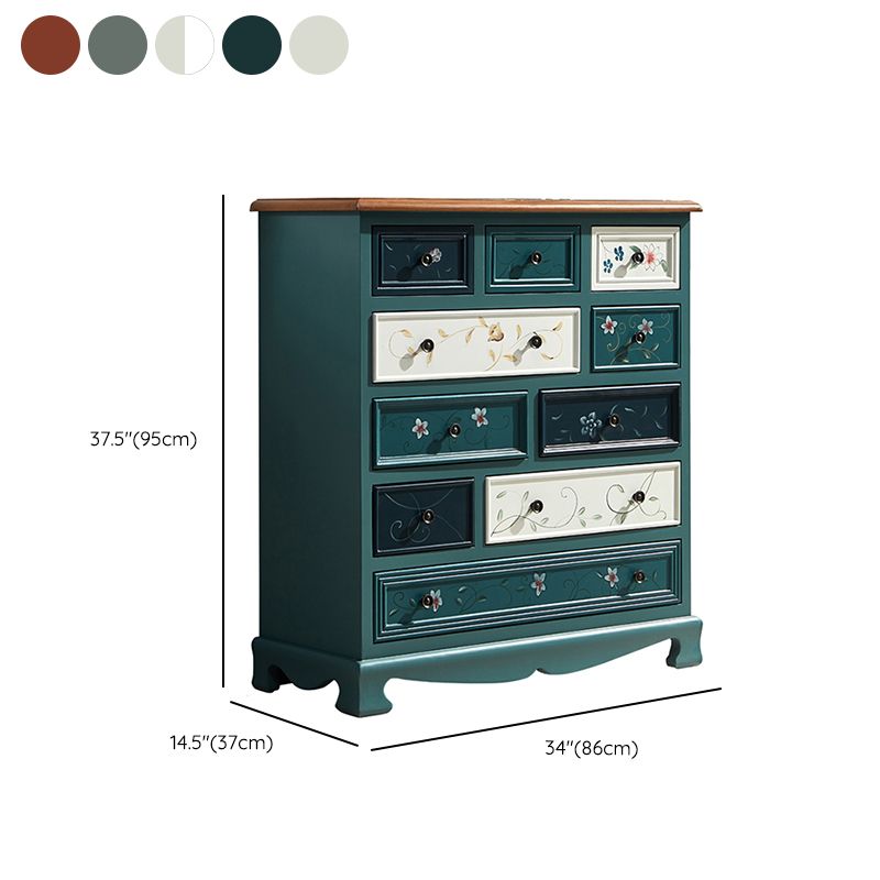 Coastal Storage Chest Dressoir Massief houten dressoir met 4/8/10/12 laden