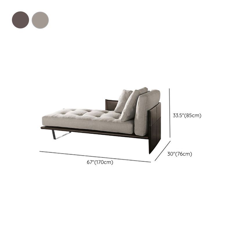 Living Room Chaise Square Arms Modern Chaise Lounge with Upholster Clearhalo 'Chairs & Seating' 'Chaise Lounge' 'chaise_lounge' 'furn' 'furn_chaise_lounge' 'Furniture' 'Living Room Furniture' 1200x1200_94aec297-442e-4d69-a223-c098b7fea39f