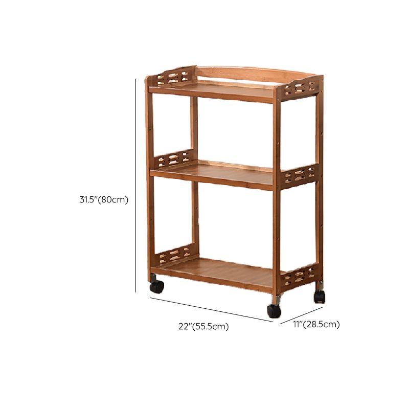 Open Storage Kitchen Trolley Home Dining Manufactured Wood Kitchen Trolley
