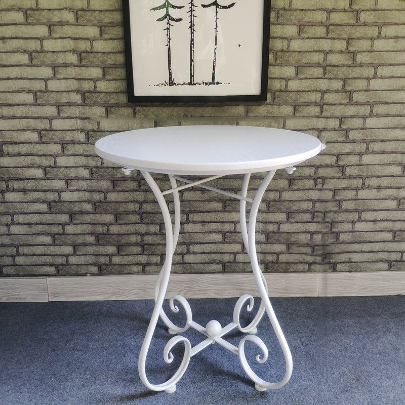 Contemporary Solid Wood End Table Metal Frame Gross Legs Sofa Side Accent Table Clearhalo 'Coffee & Accent Tables' 'End & Side Tables' 'end_side_tables' 'furn' 'furn_end_side_tables' 'Furniture' 'Living Room Furniture' 1200x1200_94af7302-8a46-41ce-b558-306bc3b514e6