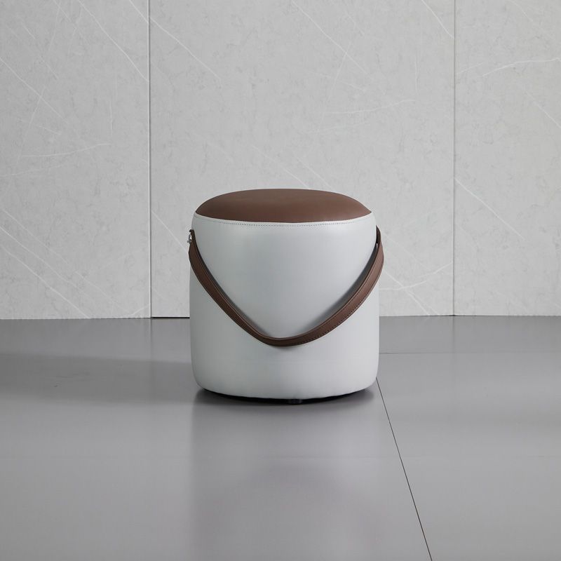 POUF OTTOMANO DE POUF OTTOMANO Capazonado de cuero Genuino