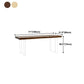 Modern Style Dining Table Solid Wood Rectangle Table with Acrylic Base