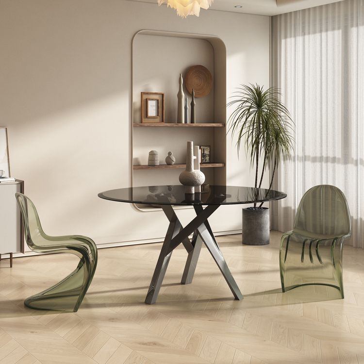 1/2/3 Piece Round Shape Tempered Glass Dining Room Furniture Set Clearhalo 'Dining Room Sets' 'Dining Tables & Seating' 'dining_room_set' 'furn' 'furn_dining_room_set' 'Furniture' 'Kitchen & Dining Furniture' 1200x1200_94b08737-0968-4716-88e7-77aa3fa42e1a