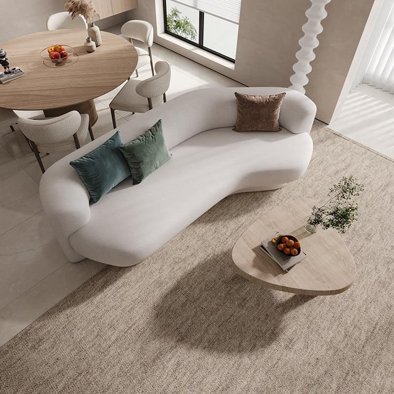 Contemporary Sofa Solid Color Curved Loveseat for Bonus Room Clearhalo 'furn' 'furn_sofas' 'Furniture' 'Living Room Furniture' 'Sofa' 'sofas' 1200x1200_94b1194e-3cb6-44f7-aa50-42f5f1cc7db6