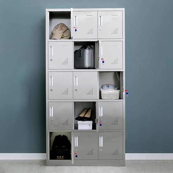 Metal Industrial Cabinet for Bathroom Steel Storage Cabinet with Hinged Door Clearhalo 'Armoires & Wardrobes' 'armoires_wardrobes' 'Bedroom Furniture' 'furn' 'furn_armoires_wardrobes' 'Furniture' 1200x1200_94b302e0-2dd5-4215-b5ca-02f88b6ace13