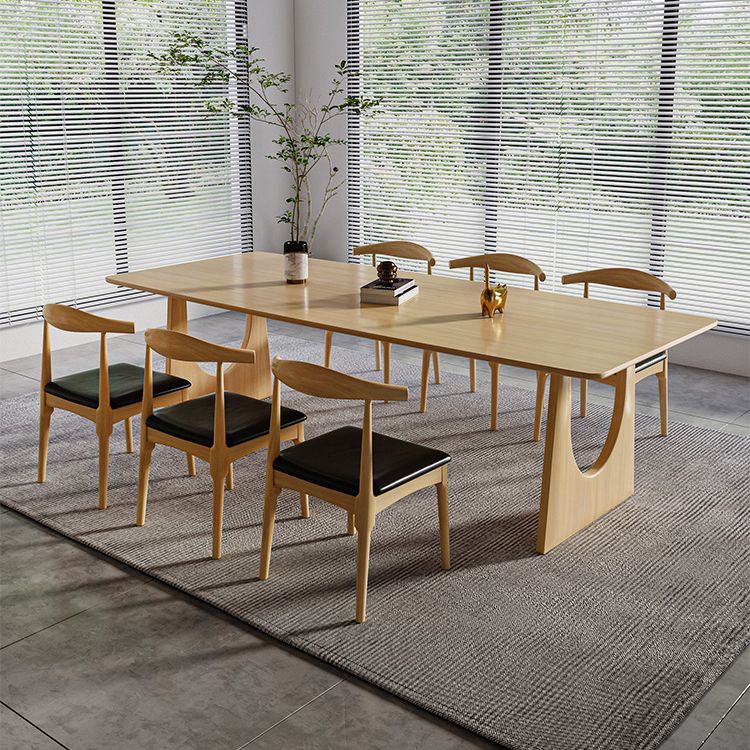 Modern 1/7 Pieces Dining Set Rectangle Pine Wood Dining Table for Dining Room Clearhalo 'Dining Room Sets' 'Dining Tables & Seating' 'dining_room_set' 'furn' 'furn_dining_room_set' 'Furniture' 'Kitchen & Dining Furniture' 1200x1200_94b31039-d118-400b-ac6e-04d971664d31