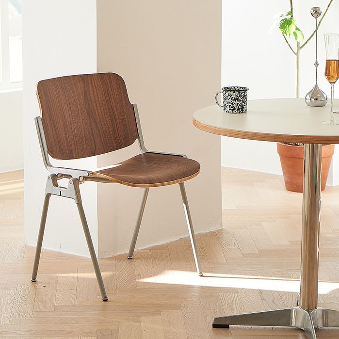 Contemporary Style Dining Chair Armless Open Back Chairs with Metal Legs Clearhalo ' kitchen&dining_furn' 'Dining Chairs' 'Dining Tables & Seating' 'dining_chair' 'furn' 'furn_dining_chair' 'Furniture' 'furniture_dining_chair' 'Kitchen & Dining Furniture' 'kitchen' 1200x1200_94b45710-32ea-43a3-8535-07dc6f99bce8