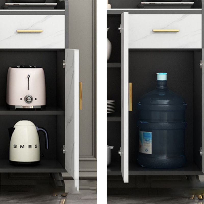 Sideboard di pietra contemporanea Scaffali regolabili Sideboard mobile con 1 disegno