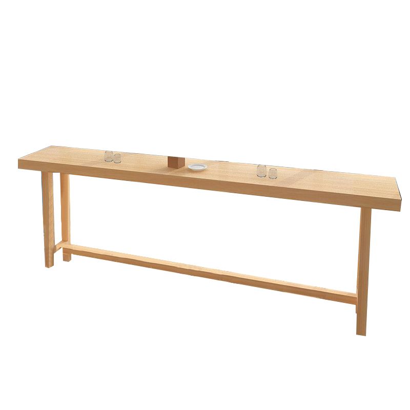 Natural Solid Wood Bar Dining Table Rectangle Bar Height Pub Table Clearhalo 'Bar Furniture' 'Bar Tables' 'bar_tables' 'furn' 'furn_bar_tables' 'Furniture' 'Kitchen & Dining Furniture' 1200x1200_94b6790e-7d94-4216-b70e-f49734af0a18