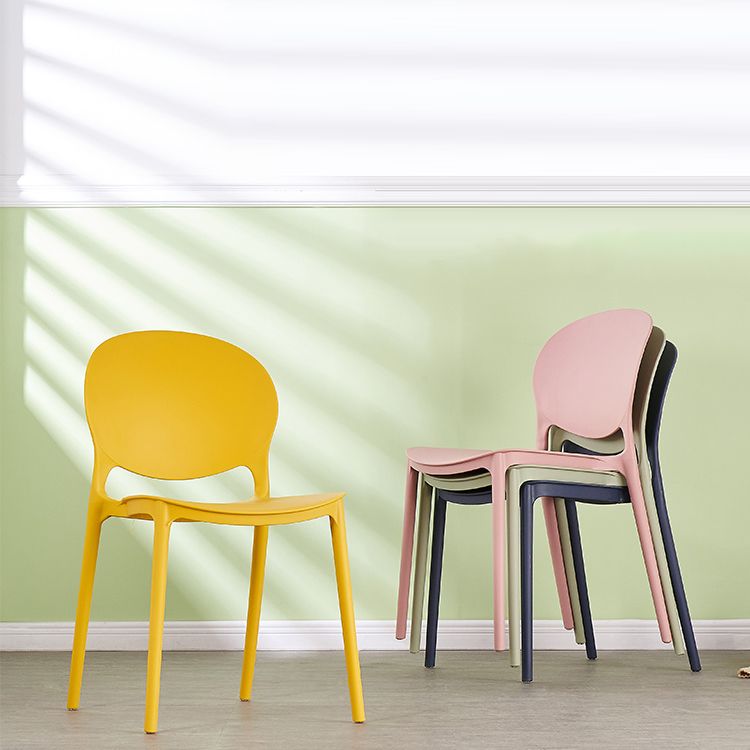 Contemporary Plastic Dining Chair Open Back Dining Side Armless Chair for Kitchen Clearhalo ' kitchen&dining_furn' 'Dining Chairs' 'Dining Tables & Seating' 'dining_chair' 'furn' 'furn_dining_chair' 'Furniture' 'furniture_dining_chair' 'Kitchen & Dining Furniture' 'kitchen' 1200x1200_94b6d061-6016-43d2-b65d-950f661db9a3