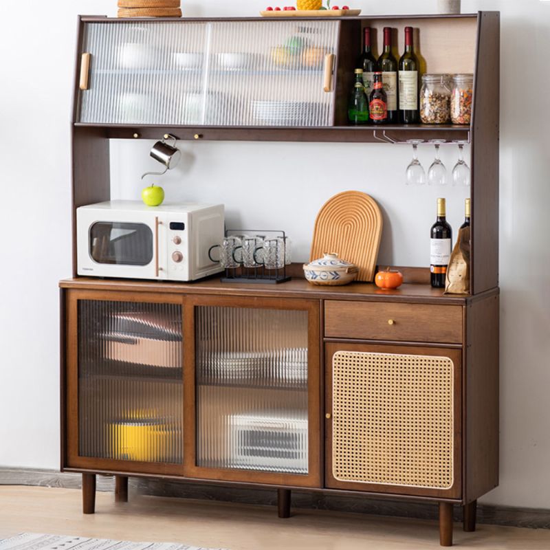 Porte di vetro contemporanee da pranzo Hutch Bamboo Messict per sala da pranzo