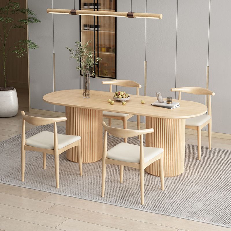 Contemporary Solid Wood Dining Table Set 1/5/7 Pieces Home Dining Room Set Clearhalo 'Dining Room Sets' 'Dining Tables & Seating' 'dining_room_set' 'furn' 'furn_dining_room_set' 'Furniture' 'Kitchen & Dining Furniture' 1200x1200_94b8ae34-c618-4f7d-8b4e-7fad4b2bf225