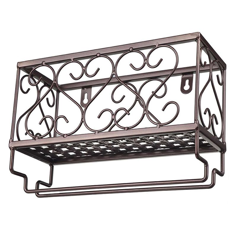 Metal Modern Wine Shelf with Bottle Stemware Holder Wall Mounted Wine Racks Clearhalo 'furn' 'furn_wine_racks' 'Furniture' 'Kitchen & Dining Furniture' 'Wine Racks' 'wine_racks' 1200x1200_94b94719-2ea2-4454-b955-62b2db6fe6f3