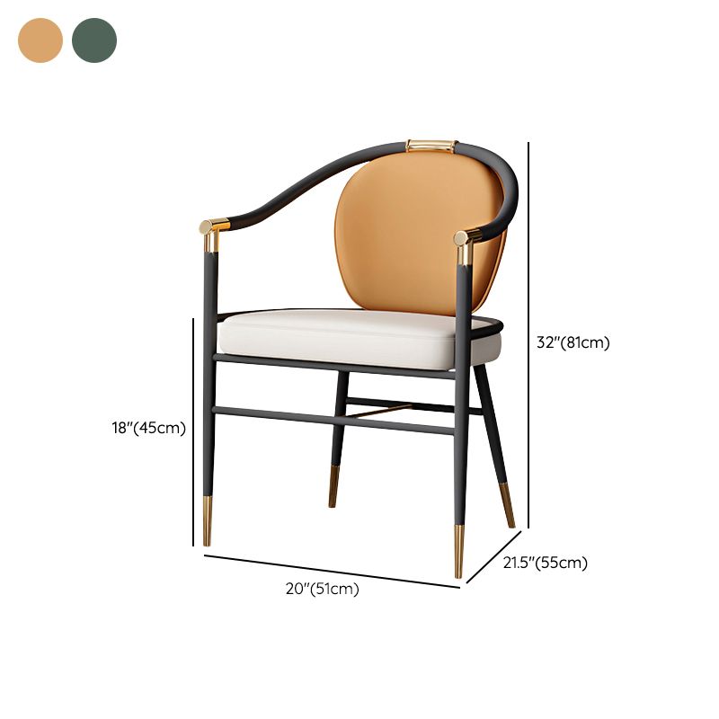 Eigentijdse stijl armstoel metalen eetkamerstoel voor thuis