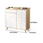 14.5 " D White Storage Chest Dresser Modern Style Storage Chest with Drawers and Doors