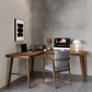 Industrial L-Shape Writing Desk Solid Wooden Office Desk for Office