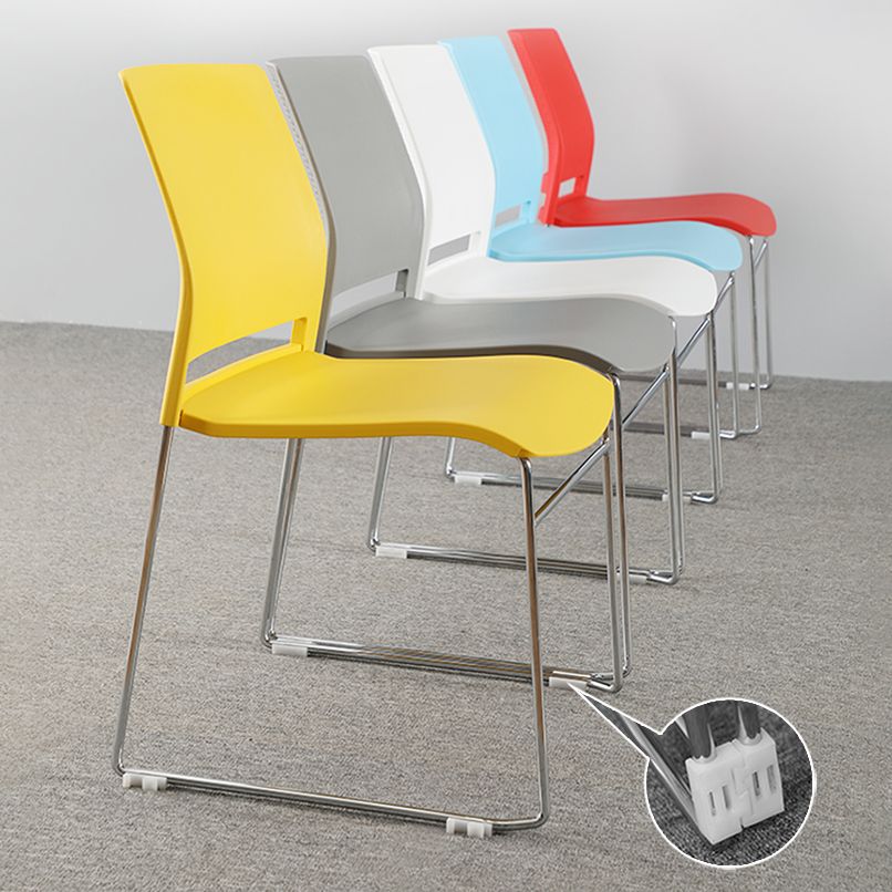 Modern Style Task Chair Plastic Armless Office Chair with Metal Legs Clearhalo 'furn' 'furn_office_chair' 'Furniture' 'furniture_office_chair' 'Office Chairs' 'Office Furniture' 'office_chair' 1200x1200_94baf8f9-cd47-4240-998e-549b4f503fb4