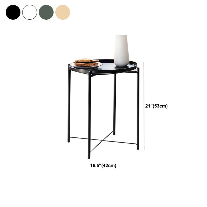 Tavolo da gamba a croce superiore del vassoio tavolino rotondo contemporaneo