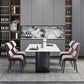 Contemporary Dining Table Sintered Stone Dining Table with Double Pedestal for Dining Room Clearhalo ' dining_table' 'Dining Tables & Seating' 'Dining Tables' 'Furniture' 'furniture_dining_table' 'Kitchen & Dining Furniture' 'kitchen&dining_furn' 'kitchen' 'kitchen_dining_table' 1200x1200_94bc196d-6976-4a0a-a34b-20e19755ef1d