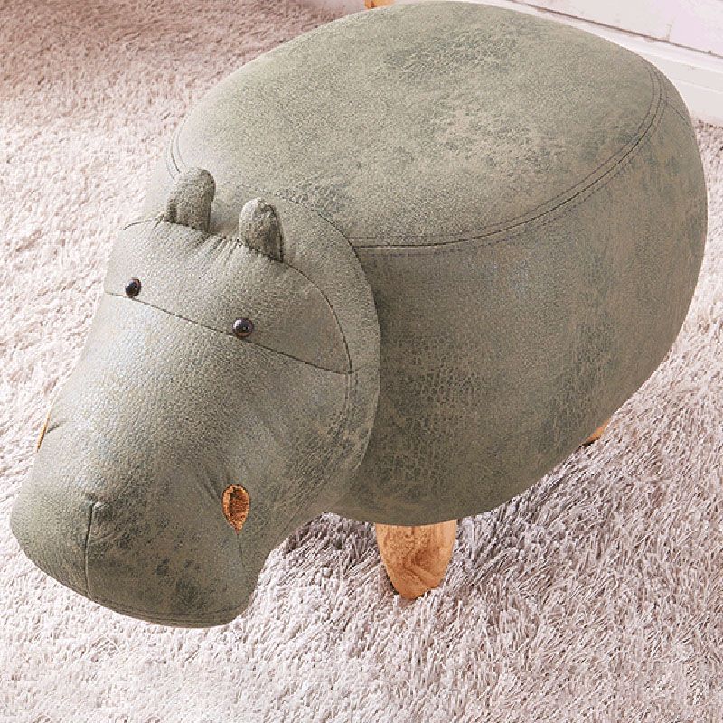 Leather Standard Stool Modern Style Simple Household Hippo Footstool Clearhalo 'furn' 'furn_ottomans_poufs' 'Furniture' 'Living Room Furniture' 'Ottomans & Poufs' 'ottomans_poufs' 1200x1200_94bc708e-9484-4fe3-bc4b-8bedc303ab12