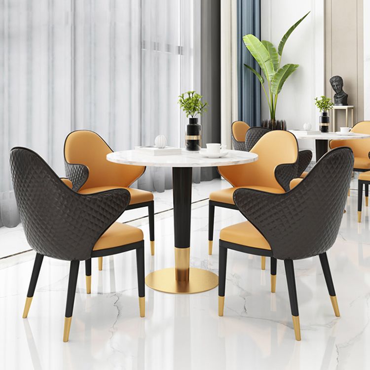 Glam 1/2/3/4/5 Pieces Round Furniture Sintered Stone Standard Height Dining Room Table Set Clearhalo 'Dining Room Sets' 'Dining Tables & Seating' 'dining_room_set' 'furn' 'furn_dining_room_set' 'Furniture' 'furniture_dining_room_set' 'Kitchen & Dining Furniture' 'kitchen&dining_furn' 'kitchen' 1200x1200_94bd3168-c1d6-430c-bb85-2de8c448a20c