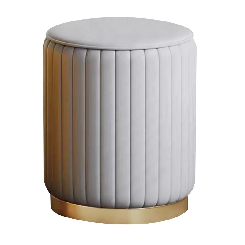 Faux lederen pouf cilinder vast waterbestendige moderne standaard poef