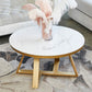 17.7" Tall Modern Cross Leg Cocktail Table Slate Round Top Coffee Table Clearhalo 'Coffee & Accent Tables' 'Coffee Tables' 'coffee_tables' 'Furniture' 'furniture_coffee_tables' 'Living Room Furniture' 1200x1200_94bdc80c-ffe8-4187-a97d-0429d058df7b