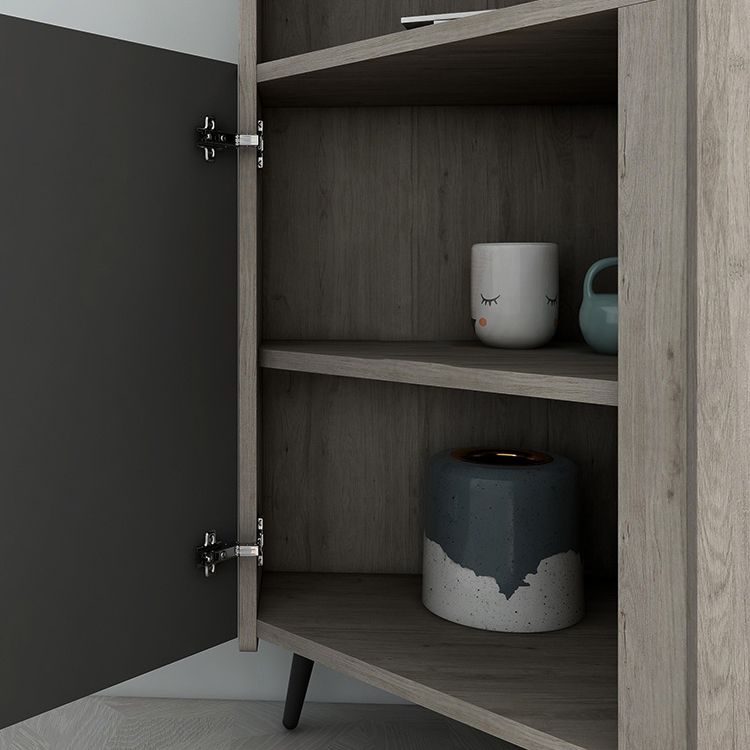 Glam Engineered Wood Buffet Sideboard 39.3"H 1-Door Dining Room Buffet Server Clearhalo 'buffet_sideboard' 'Buffets & Sideboards' 'furn' 'furn_buffet_sideboard' 'Furniture' 'Kitchen & Dining Furniture' 1200x1200_94be87ea-1bb7-46f8-89c6-4820f05b3781