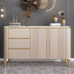 Glam Style Credenza Stone Buffet Stand with Cabinets and Drawers Clearhalo 'buffet_sideboard' 'Buffets & Sideboards' 'furn' 'furn_buffet_sideboard' 'Furniture' 'Kitchen & Dining Furniture' 1200x1200_94bf84eb-6073-40d8-b233-7f9bf6e0fafd