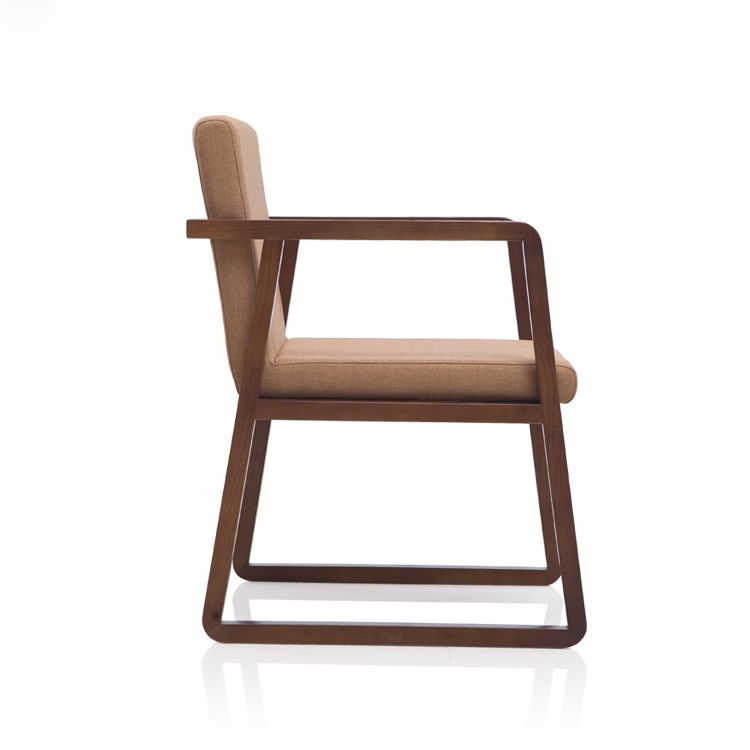 Contemporary Wood Dining Arm Chairs Upholstered Fabric Dining Side Chair for Restaurant Clearhalo ' kitchen&dining_furn' 'Dining Chairs' 'Dining Tables & Seating' 'dining_chair' 'furn' 'furn_dining_chair' 'Furniture' 'furniture_dining_chair' 'Kitchen & Dining Furniture' 'kitchen' 1200x1200_94c270d9-023a-4b74-89c8-768dc4ca6b76