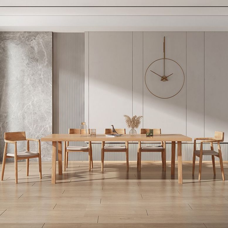 Modern Pine Solid Wood Dining Room Table 4 Legs Natural Rectangle Dining Table Clearhalo 'Dining Tables & Seating' 'Dining Tables' 'dining_table' 'furn' 'furn_dining_table' 'Furniture' 'Kitchen & Dining Furniture' 1200x1200_94c8bc73-32be-4e21-8b04-0f9d8b24c0c8