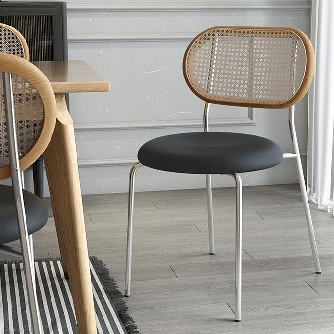 Contemporary Style Kitchen Square Dining Chair Open Back Side Armless Chair Clearhalo ' kitchen&dining_furn' 'Dining Chairs' 'Dining Tables & Seating' 'dining_chair' 'furn' 'furn_dining_chair' 'Furniture' 'furniture_dining_chair' 'Kitchen & Dining Furniture' 'kitchen' 1200x1200_94c9228b-d83c-4003-84b0-c75db4eb9bdb